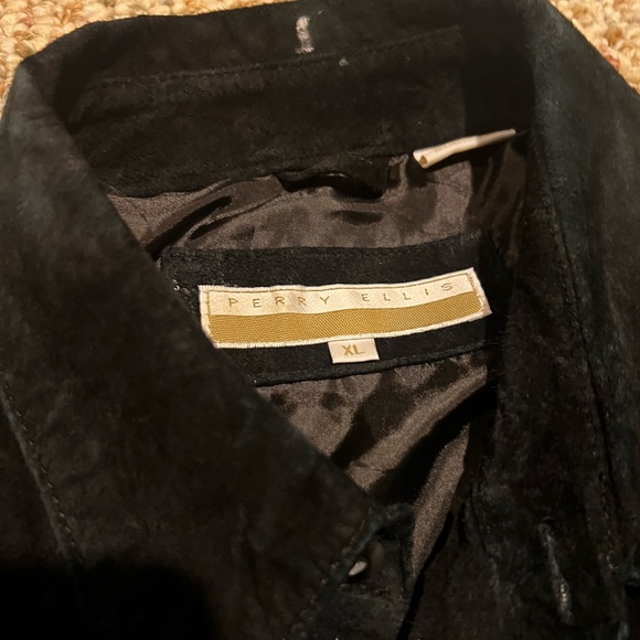 Perry Ellis Suede Button Up - Picture 3 of 3